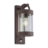 Sambesi Lantern PIR Outdoor Wall Light – Rust