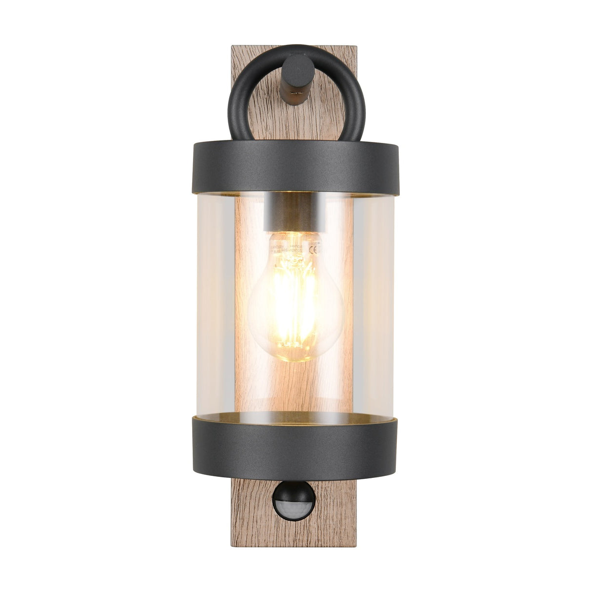 Sambesi PIR Outdoor Wall Light – Wood Effect