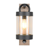 Sambesi PIR Outdoor Wall Light – Wood Effect