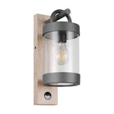 Sambesi PIR Outdoor Wall Light – Wood Effect