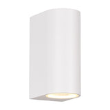 Roya Up Down Round Outdoor Wall Light – Matt White