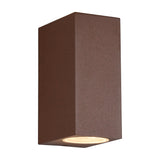 Roya Up Down Square Outdoor Wall Light – Rust