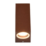 Roya Up Down Square Outdoor Wall Light – Rust