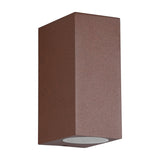 Roya Up Down Square Outdoor Wall Light – Rust