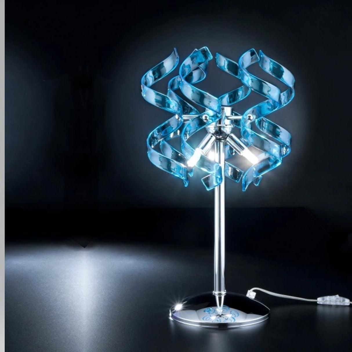 Astro 3 Light Crystal Table Lamp 30cm