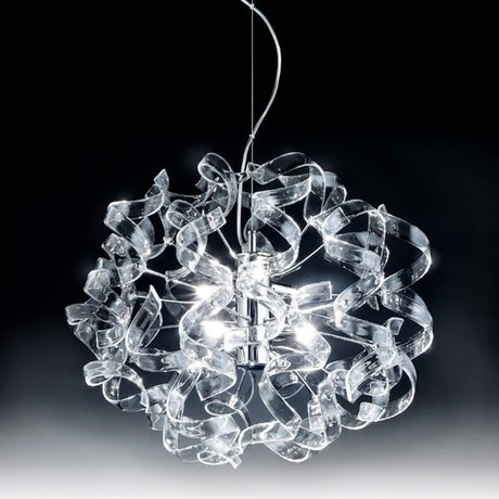 Astro 6 Light Spiral Crystal Chandelier