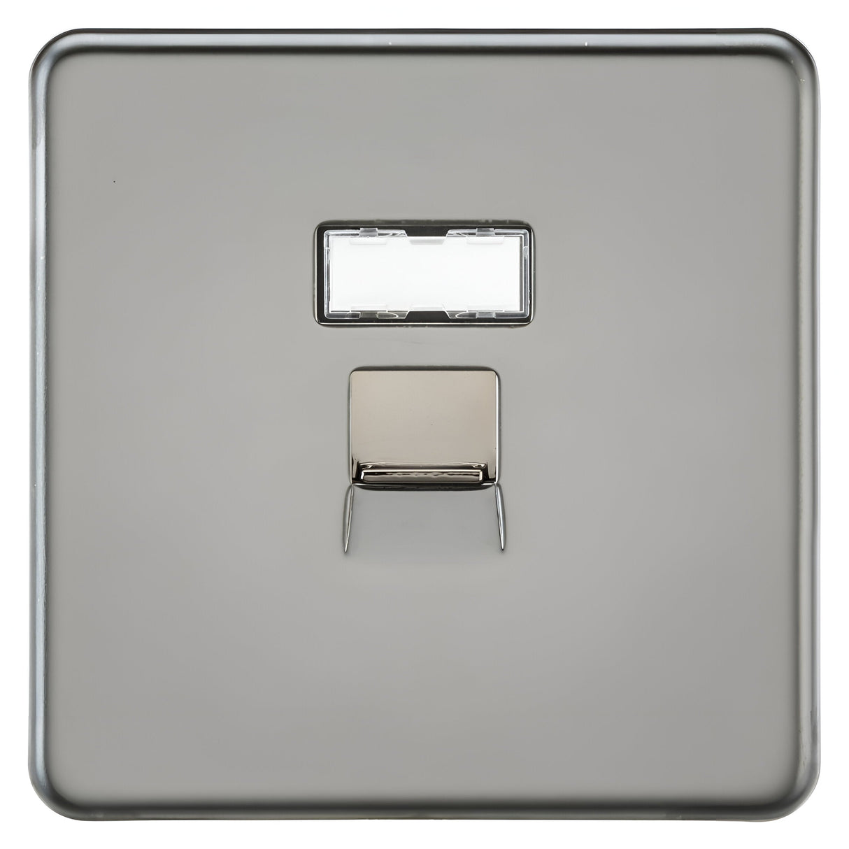 UTP CAT6a RJ45 Network Outlet - Black Nickel