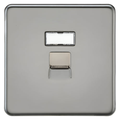 UTP CAT6a RJ45 Network Outlet - Black Nickel