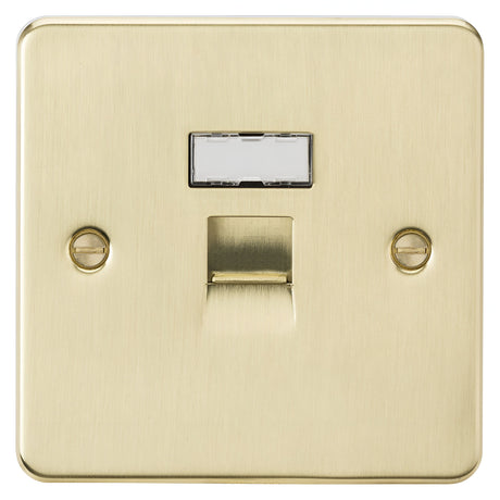 UTP CAT6a RJ45 Network Outlet - Brushed Brass
