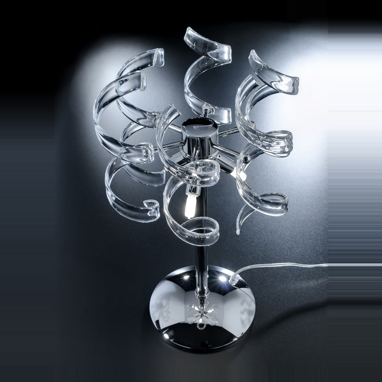 Astro 3 Light Crystal Table Lamp 30cm