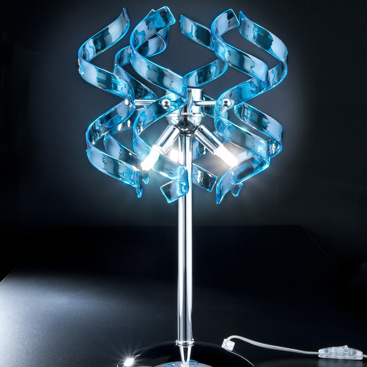 Astro 3 Light Crystal Table Lamp 30cm