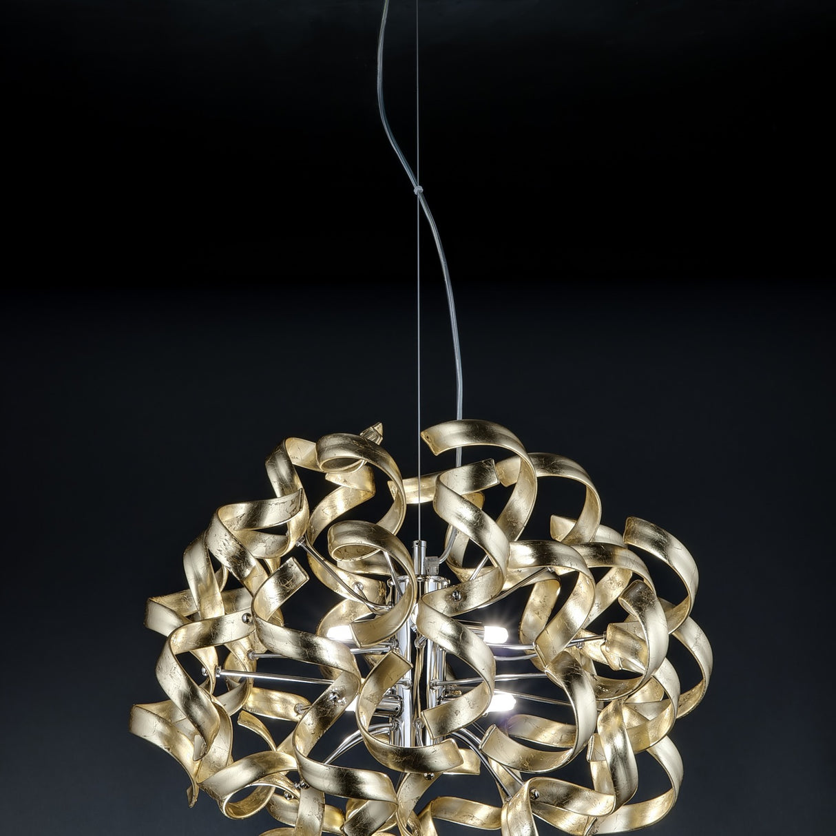 Astro 6 Light Spiral Crystal Chandelier