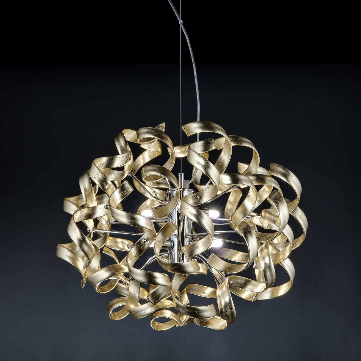 Astro 6 Light Spiral Crystal Chandelier
