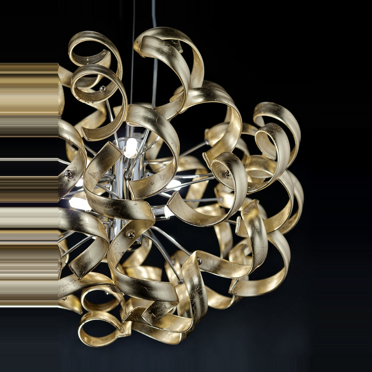 Astro 6 Light Spiral Crystal Chandelier