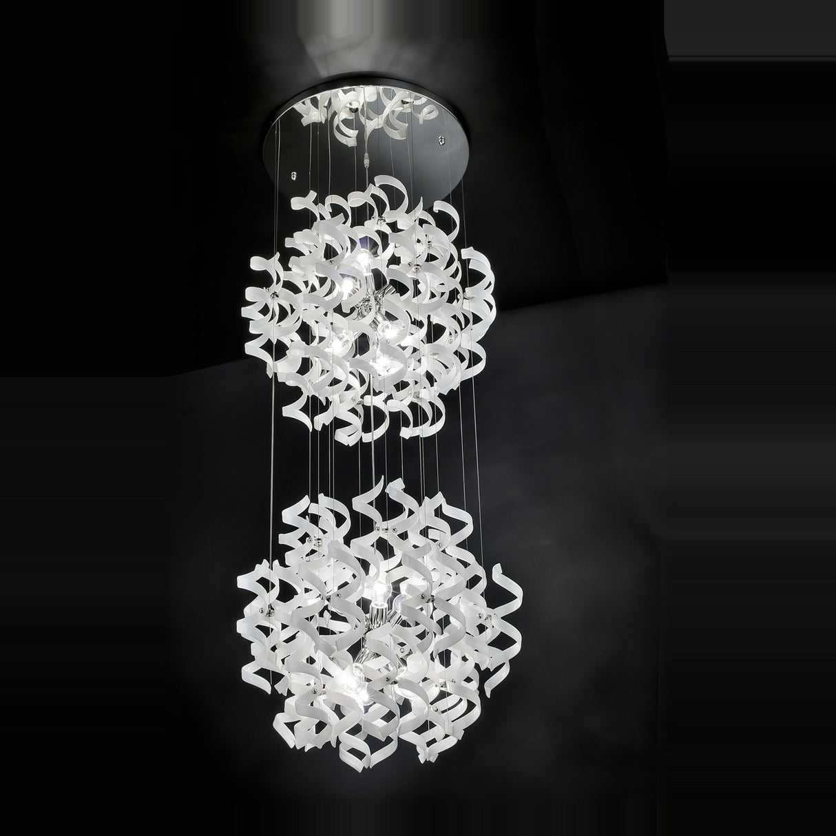 Astro 12 Light Tiered Crystal Chandelier 70cm