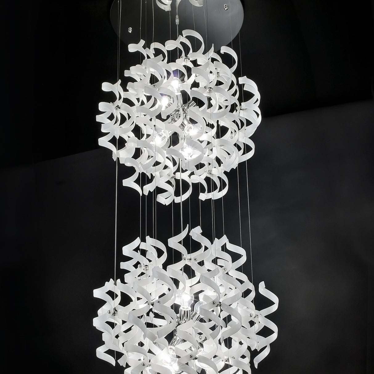 Astro 12 Light Tiered Crystal Chandelier 70cm