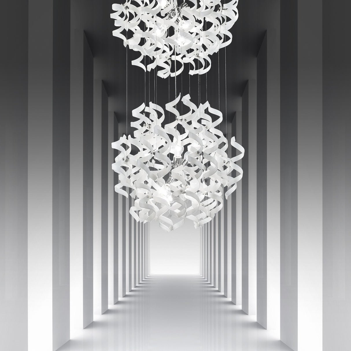 Astro 12 Light Tiered Crystal Chandelier 70cm
