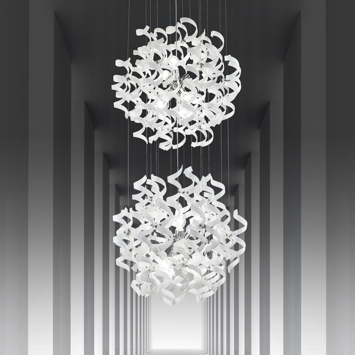 Astro 12 Light Tiered Crystal Chandelier 70cm