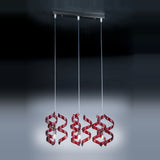 Astro 3 Light Linear Drop Crystal Chandelier 90cm