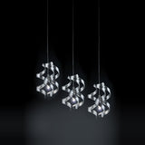 Astro 3 Light Linear Drop Crystal Chandelier 90cm