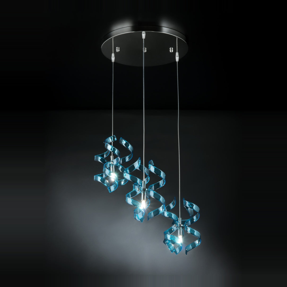 Astro 3 Light Drop Crystal Chandelier 90cm