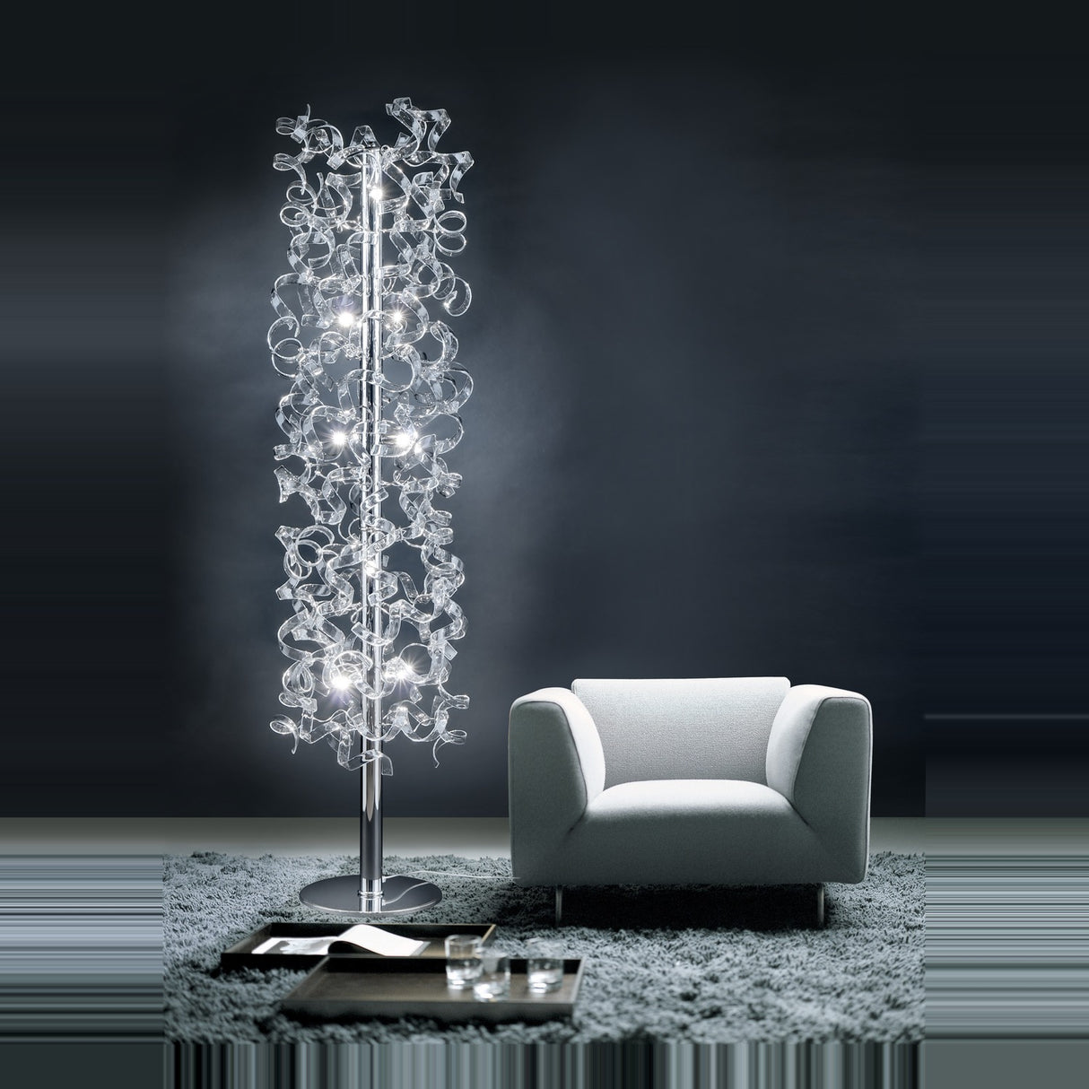 Astro 10 Light Crystal Floor Lamp