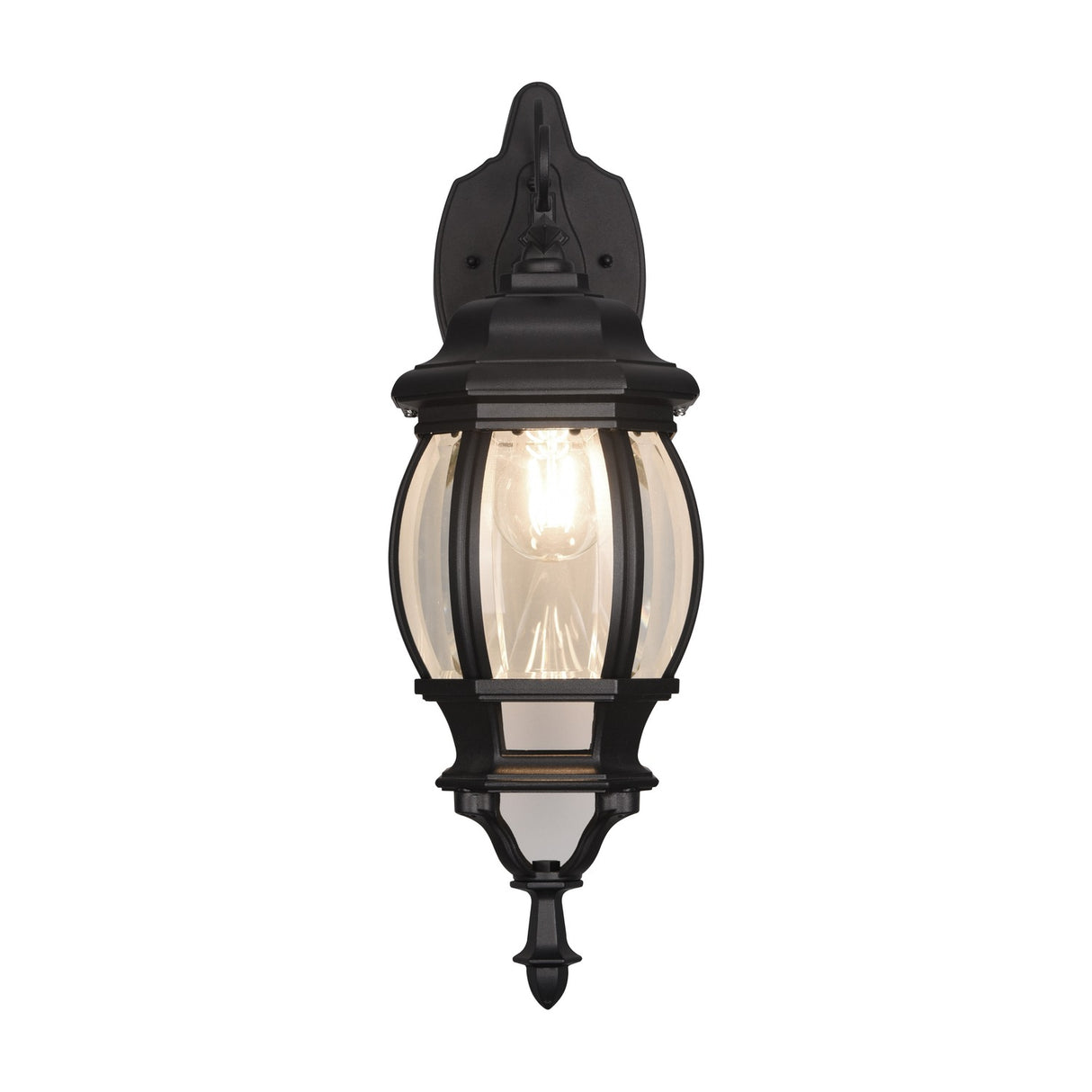 Elvo Lantern Down Outdoor Wall Light – Matt Black