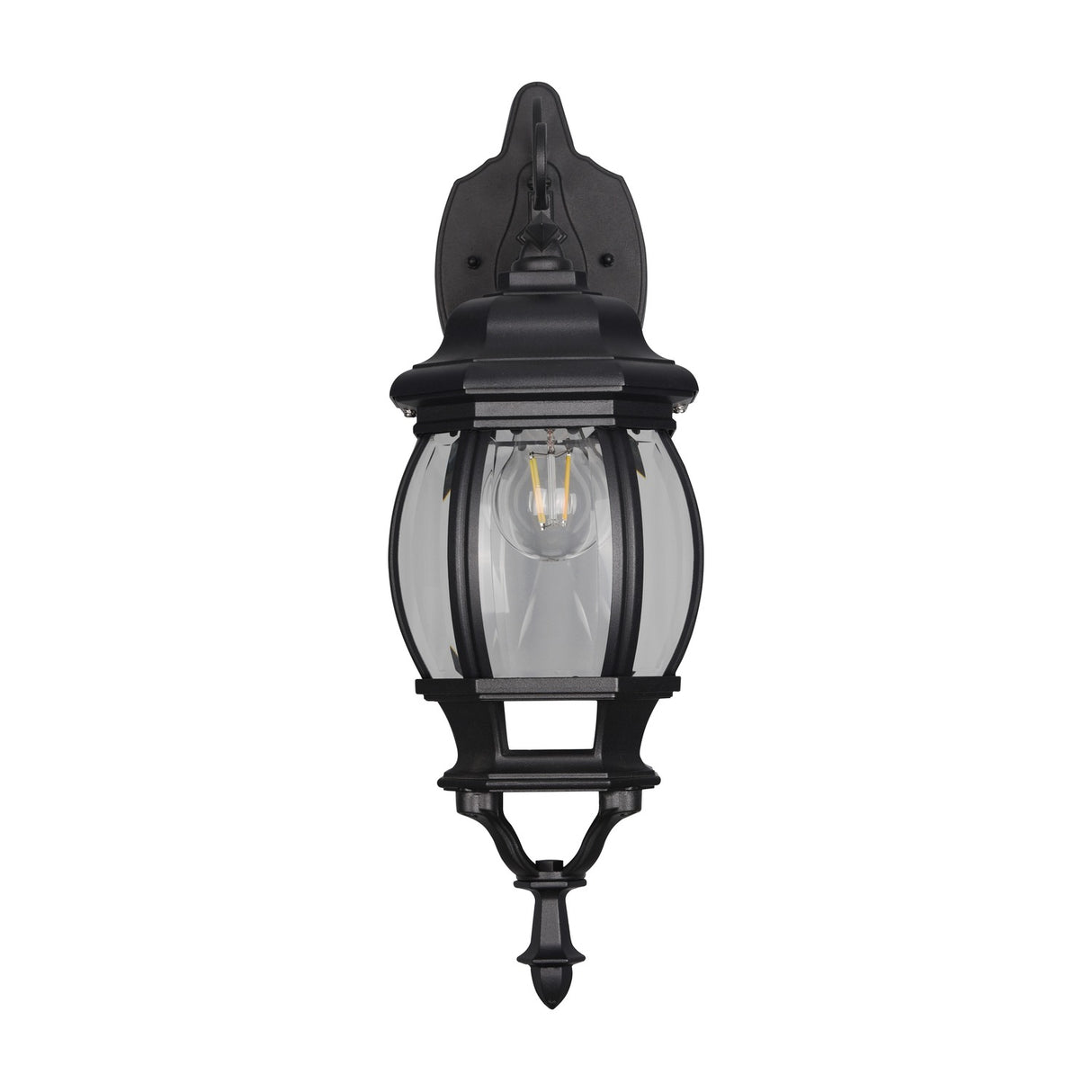 Elvo Lantern Down Outdoor Wall Light – Matt Black