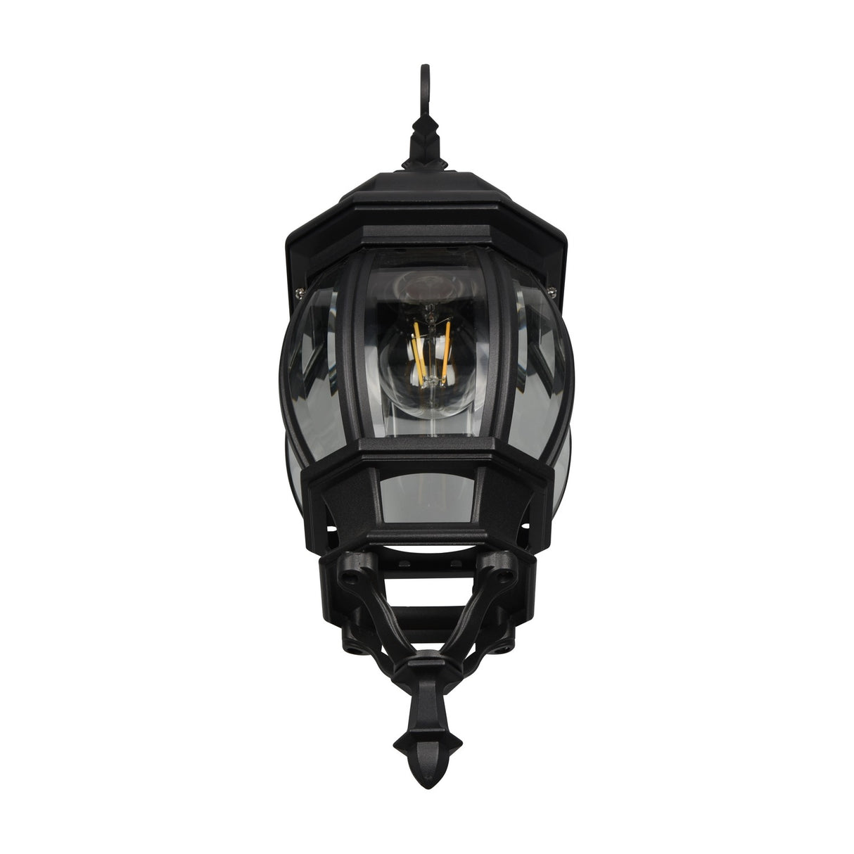 Elvo Lantern Down Outdoor Wall Light – Matt Black
