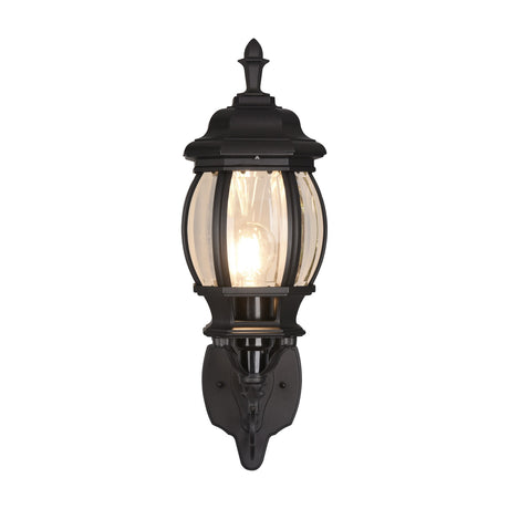 Elvo Lantern Up Outdoor Wall Light – Matt Black