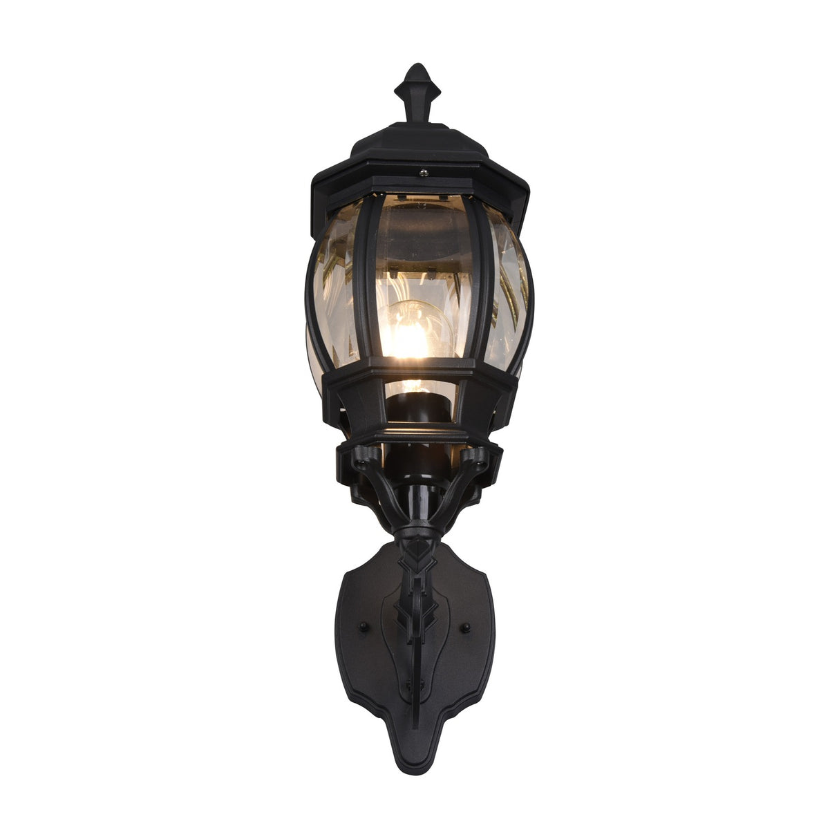 Elvo Lantern Up Outdoor Wall Light – Matt Black