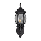 Elvo Lantern Up Outdoor Wall Light – Matt Black