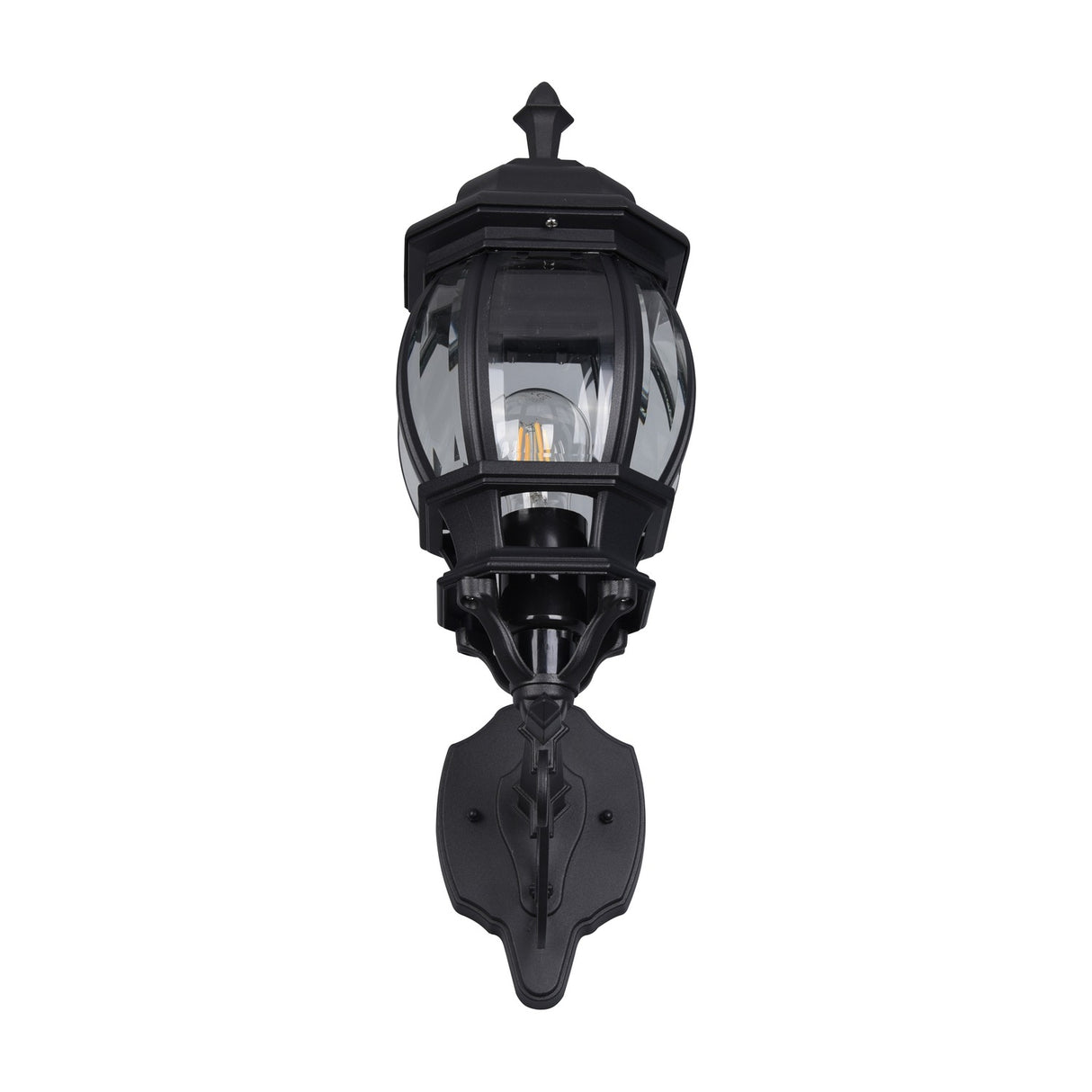 Elvo Lantern Up Outdoor Wall Light – Matt Black
