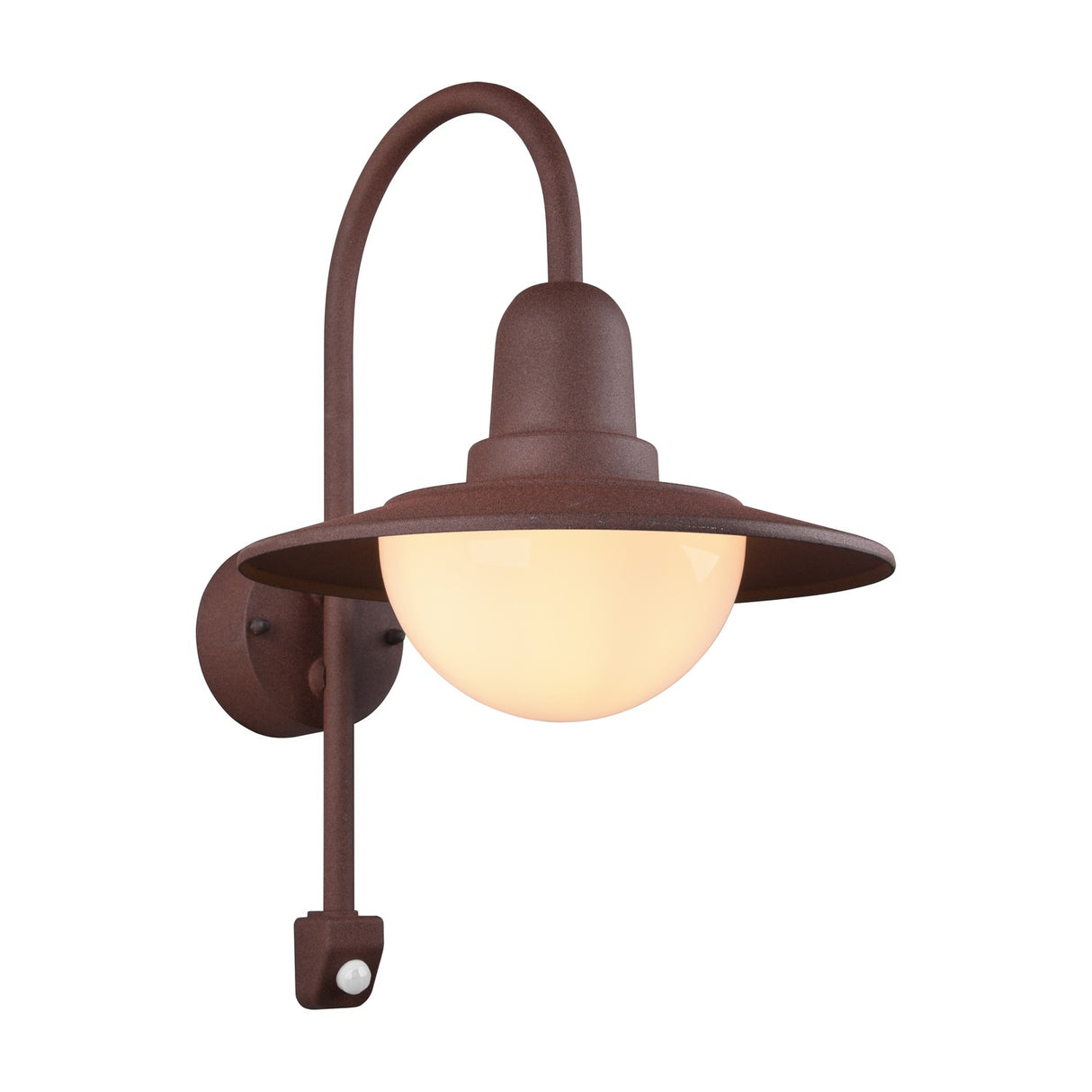 Norman Lantern PIR Outdoor Wall Light – Rust