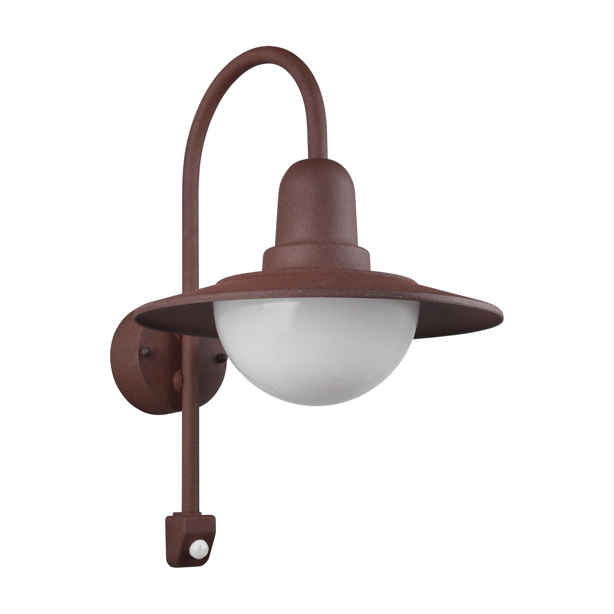 Norman Lantern PIR Outdoor Wall Light – Rust