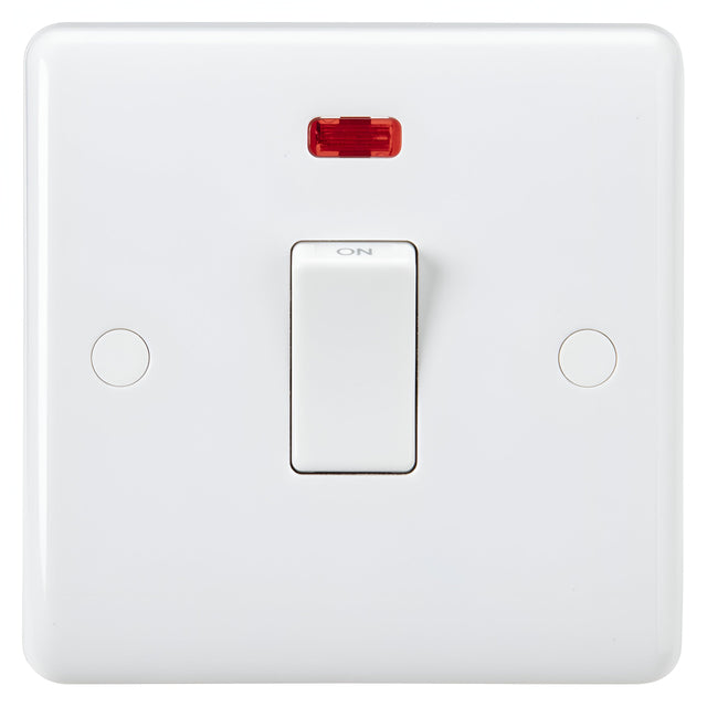 20A 1G DP Switch with Neon and Flex Outlet from base