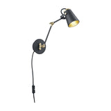 Edward Cone Wall Light – Black & Brass