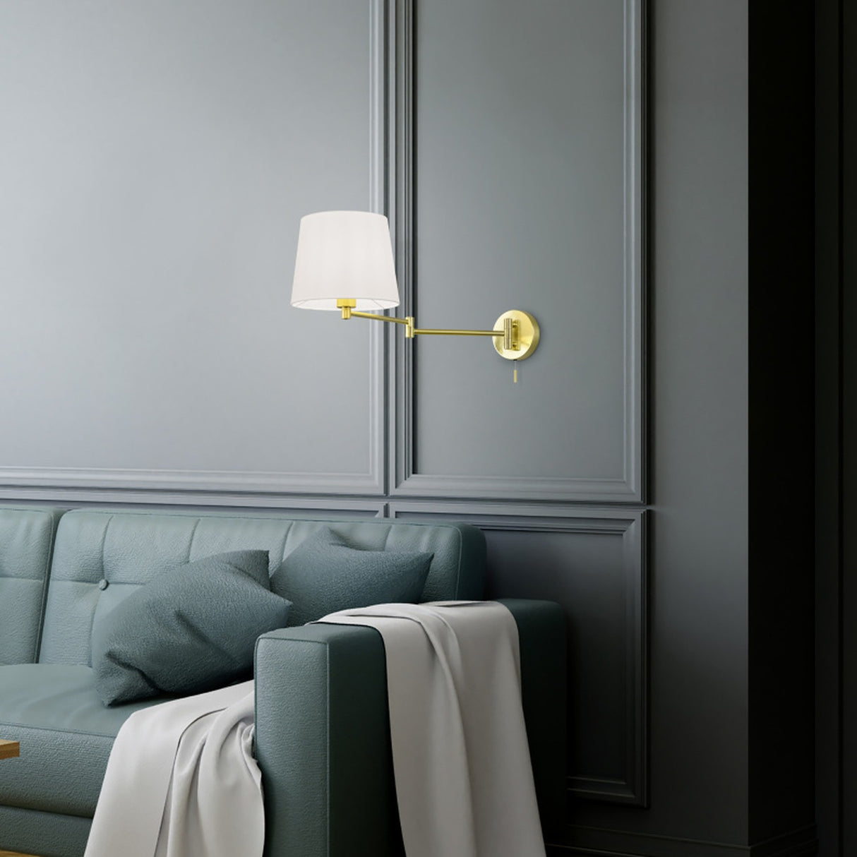 Lyon Cone Wall Light – Satin Brass