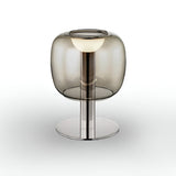 Icon LED Glass Table Lamp 5W 3000K - Chrome/Smoke