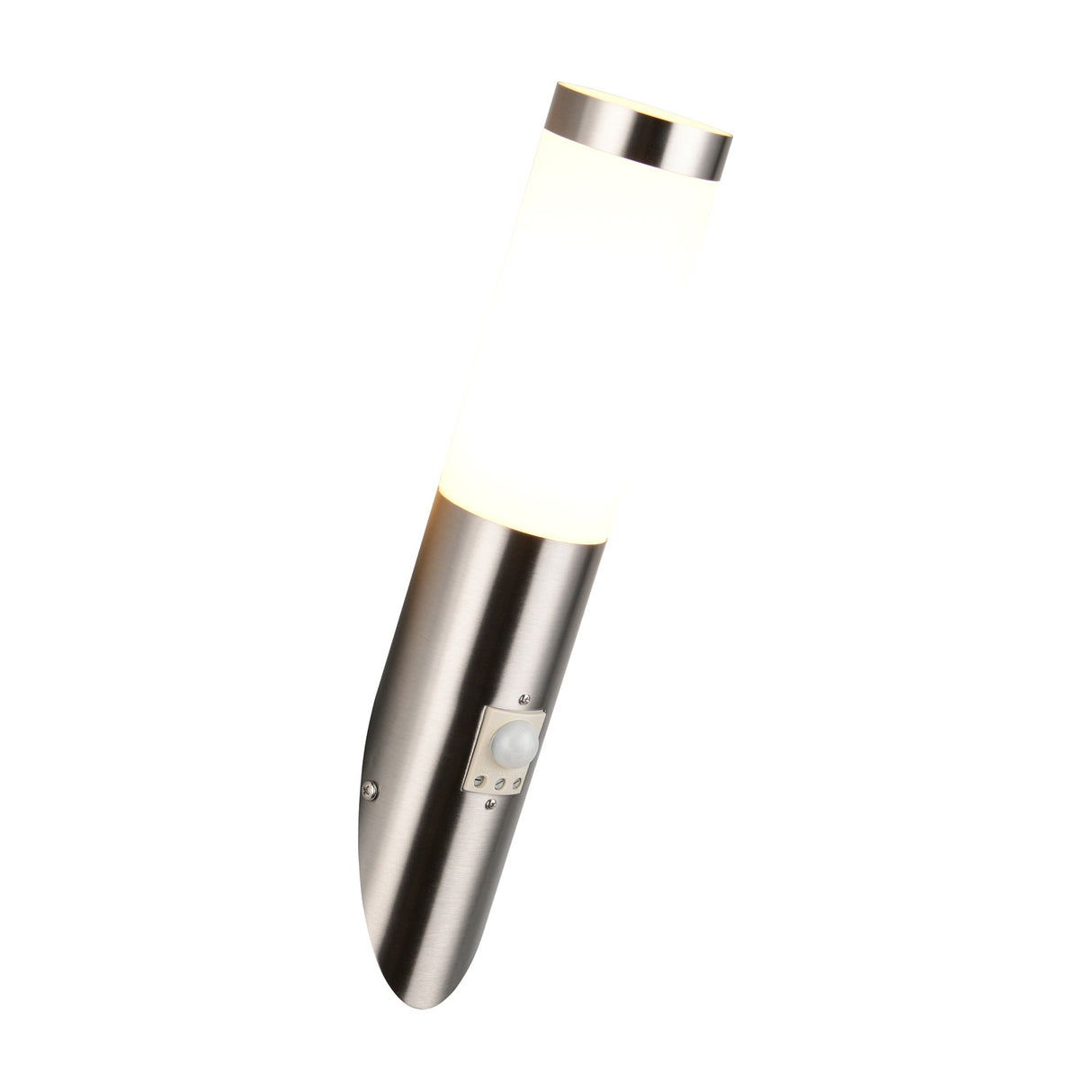 Trioto PIR Outdoor Wall Light – Satin Nickel