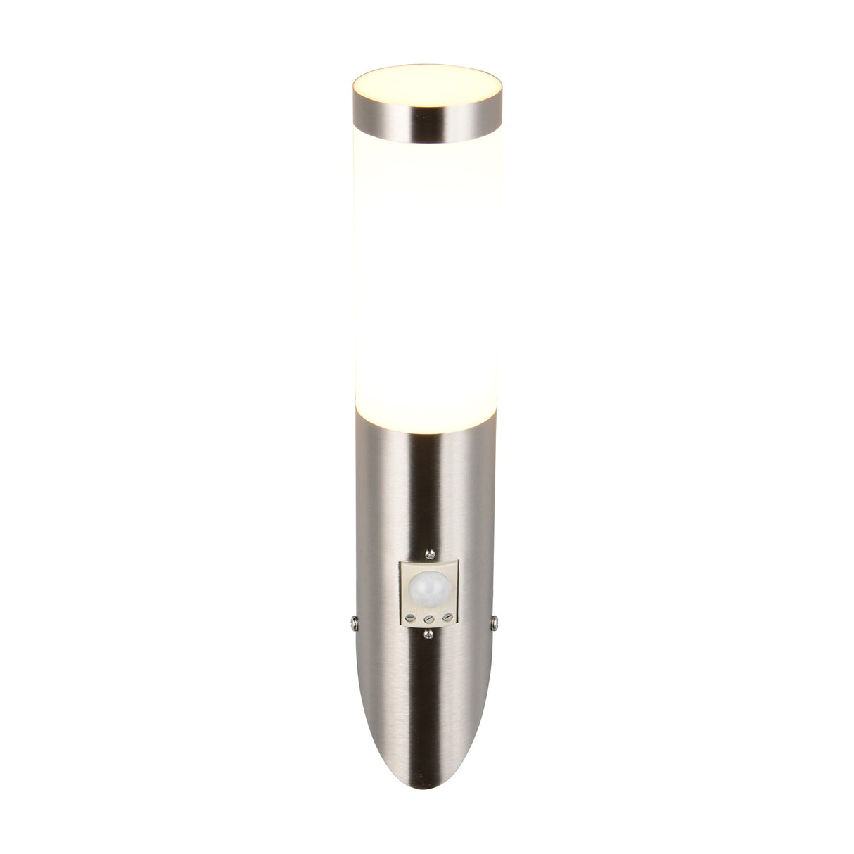 Trioto PIR Outdoor Wall Light – Satin Nickel