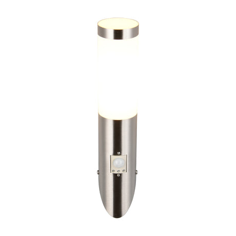 Trioto PIR Outdoor Wall Light – Satin Nickel
