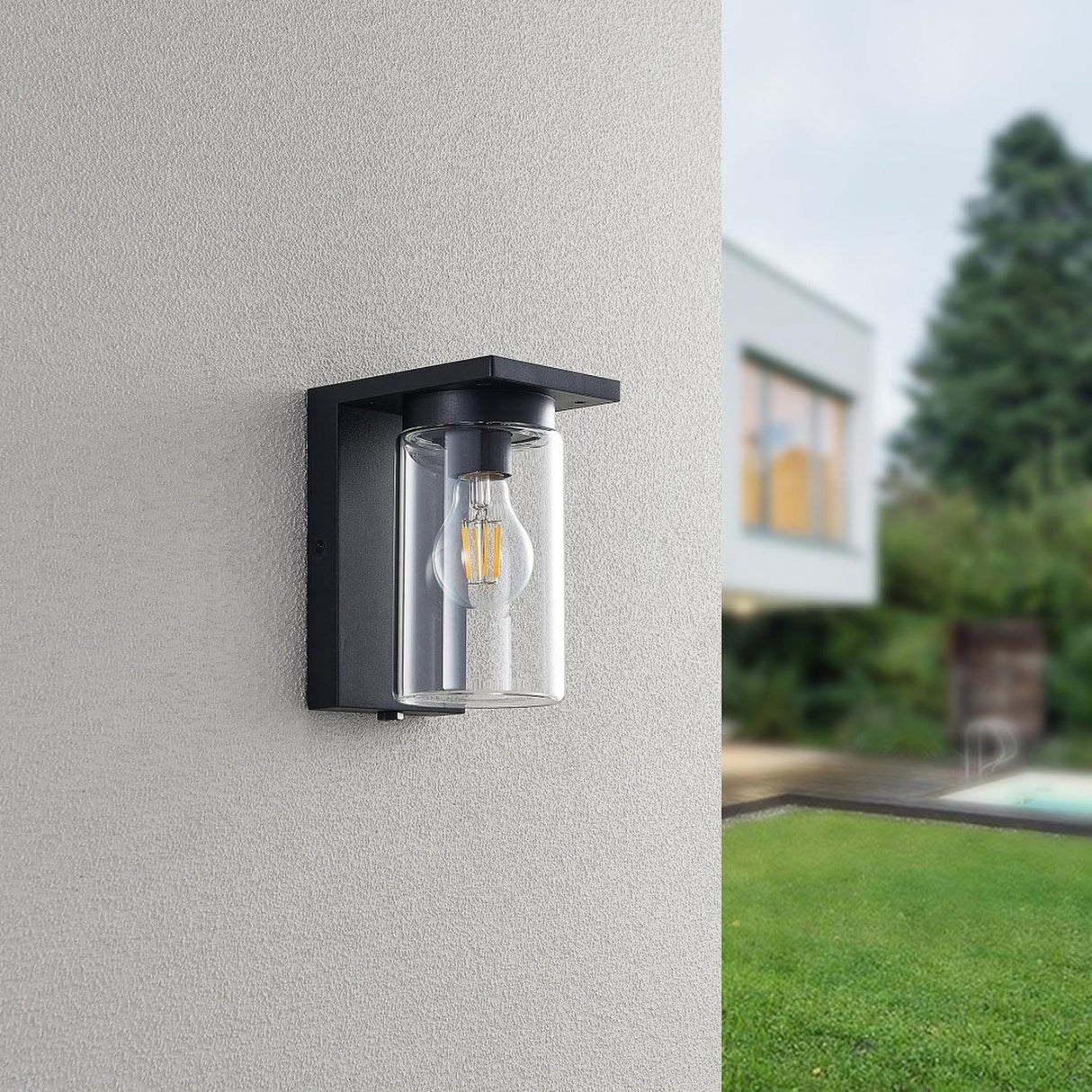 Ardila Lantern Outdoor Wall Light – Matt Black