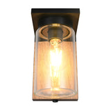 Ardila Lantern Outdoor Wall Light – Wood Effect