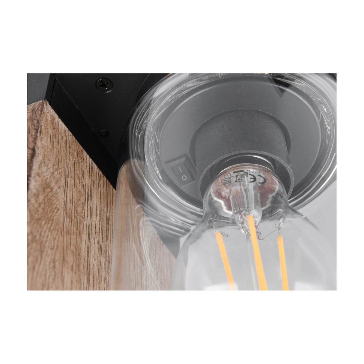 Ardila Lantern Outdoor Wall Light – Wood Effect