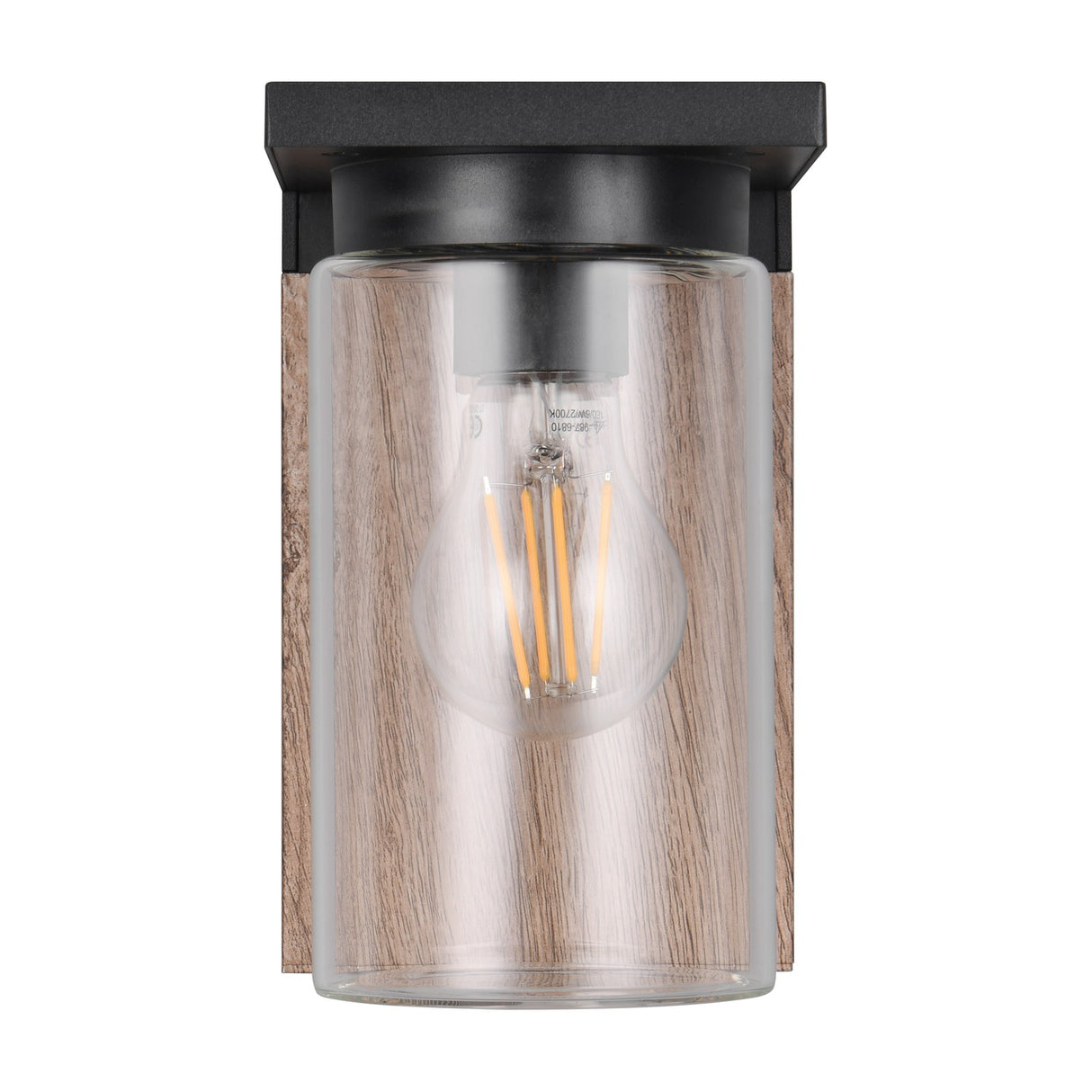 Ardila Lantern Outdoor Wall Light – Wood Effect