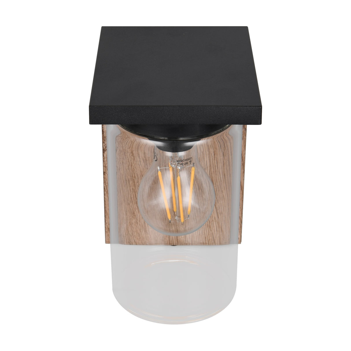 Ardila Lantern Outdoor Wall Light – Wood Effect