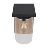 Ardila Lantern Outdoor Wall Light – Wood Effect