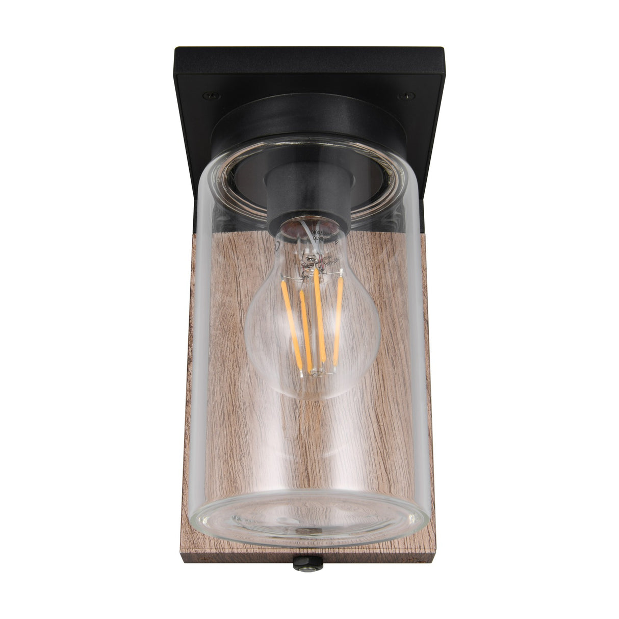 Ardila Lantern Outdoor Wall Light – Wood Effect