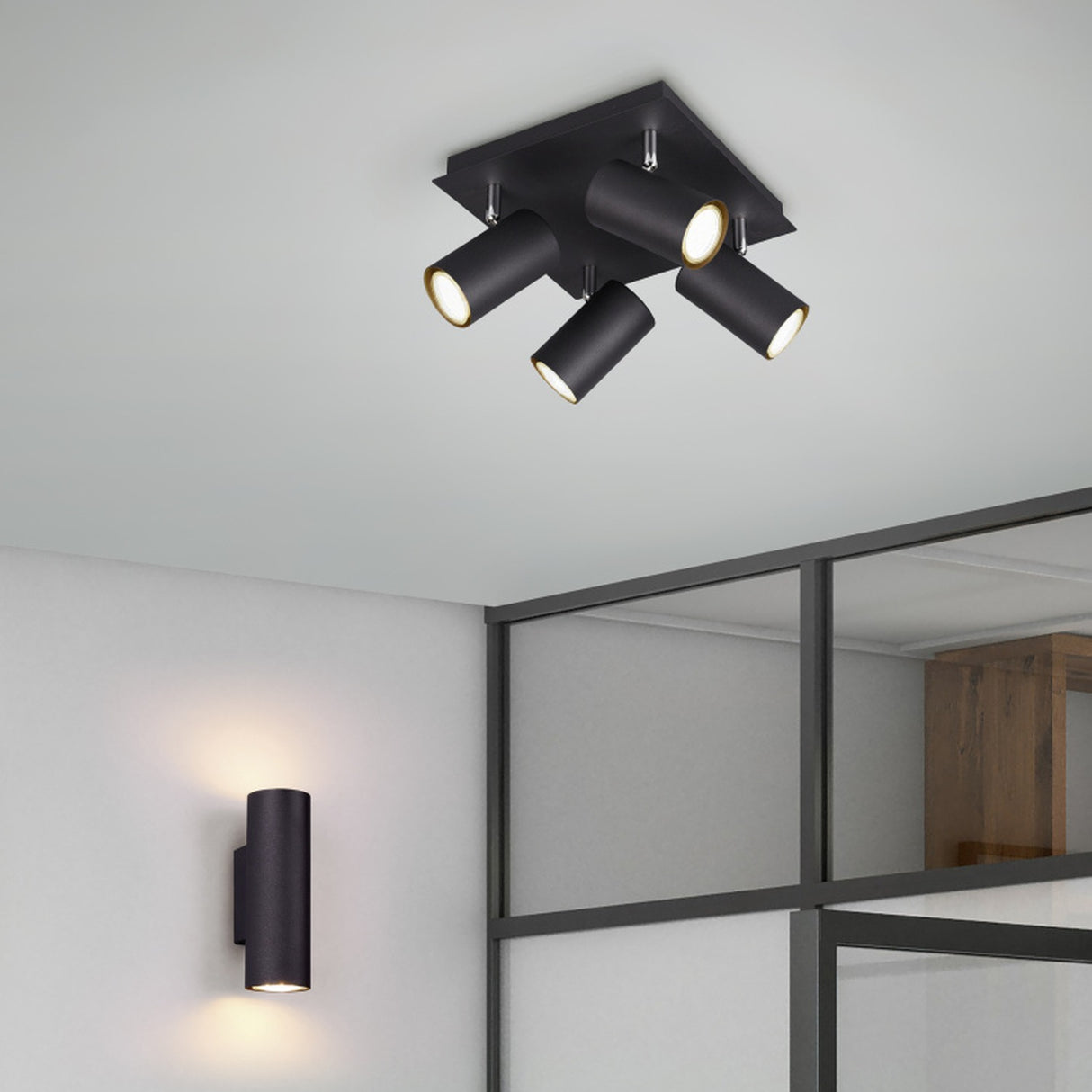 Marley Up Down Wall Light – Matt Black